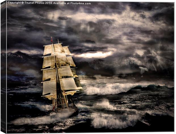 Storm at sea Canvas Print by Thanet Photos