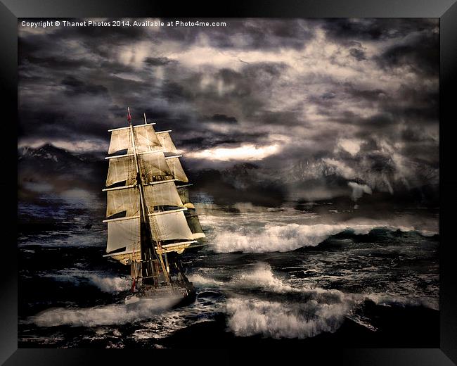 Storm at sea Framed Print by Thanet Photos