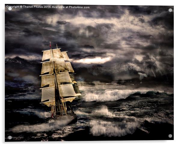Storm at sea Acrylic by Thanet Photos