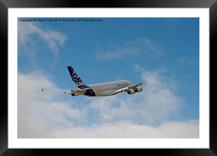  Airbus A380 (High Flyer) Framed Mounted Print by Steve H Clark
