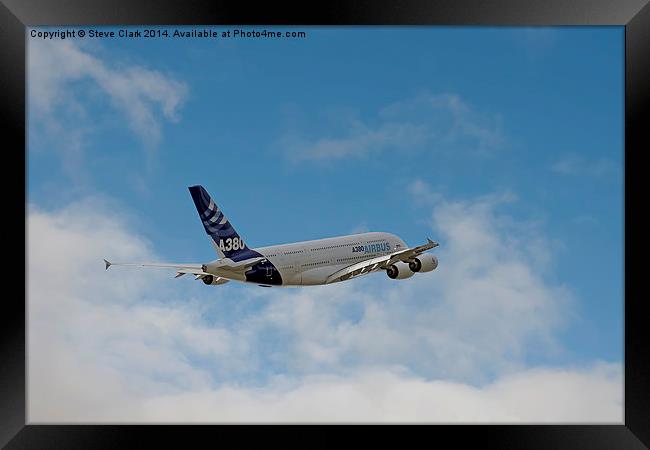  Airbus A380 (High Flyer) Framed Print by Steve H Clark