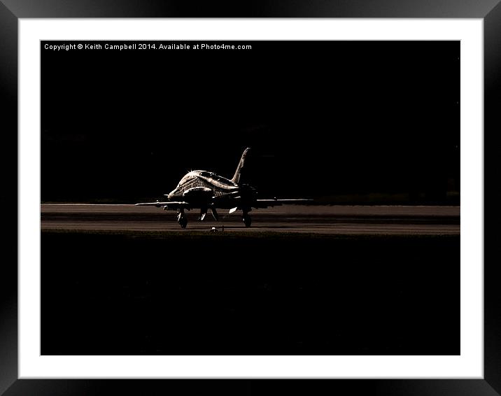  RAF Hawk - Dusk Launch Framed Mounted Print by Keith Campbell