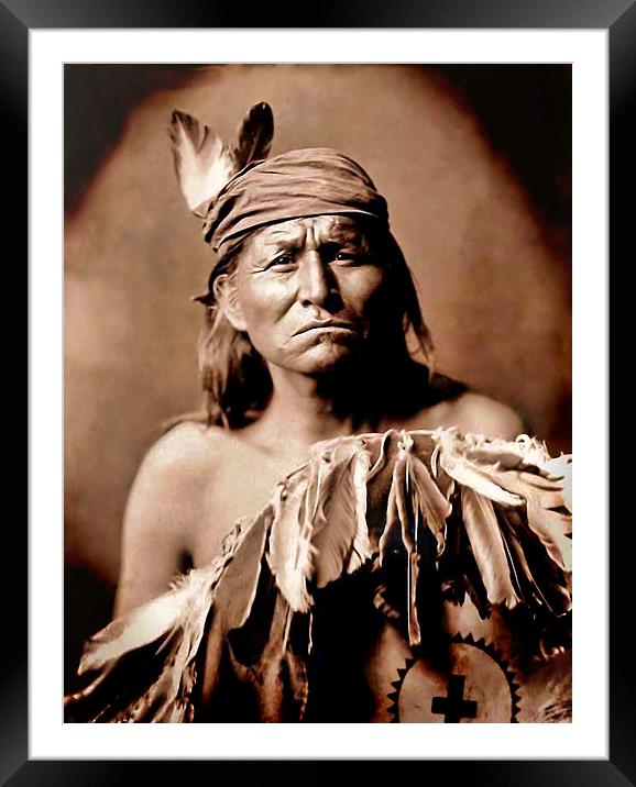 Apache Warrior Framed Mounted Print by paul willats
