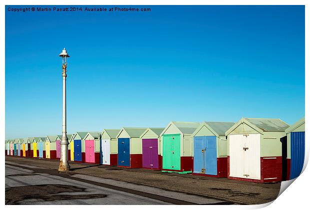 Hove Beach Huts Print by Martin Parratt