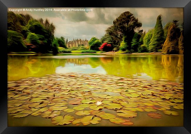  Lily pads on Lake at Sheffield Park Framed Print by Andy Huntley