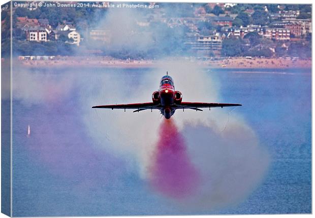  The Red Arrows Head On Canvas Print by John Downes