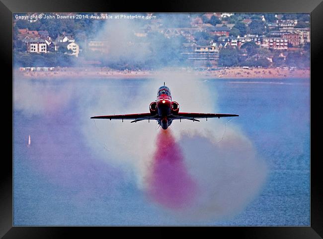  The Red Arrows Head On Framed Print by John Downes