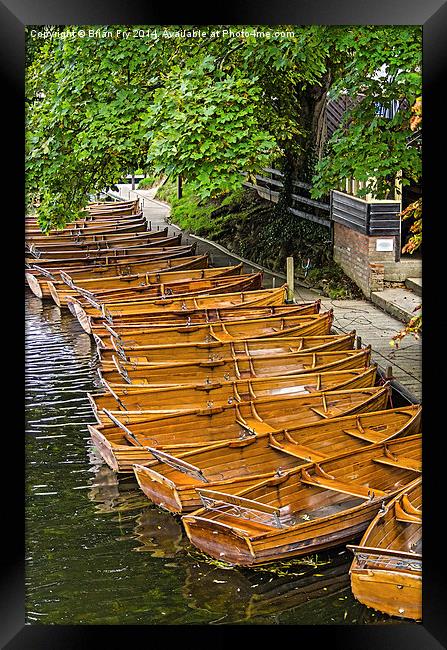  Boats for hire Framed Print by Brian Fry