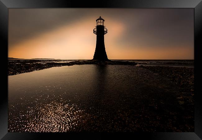  Whiteford lighthouse Gower Framed Print by Leighton Collins
