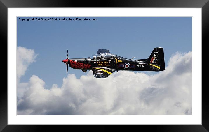  RAF Tucano - Trainer Display Aircraft Framed Mounted Print by Pat Speirs