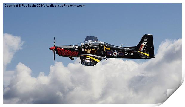  RAF Tucano - Trainer Display Aircraft Print by Pat Speirs