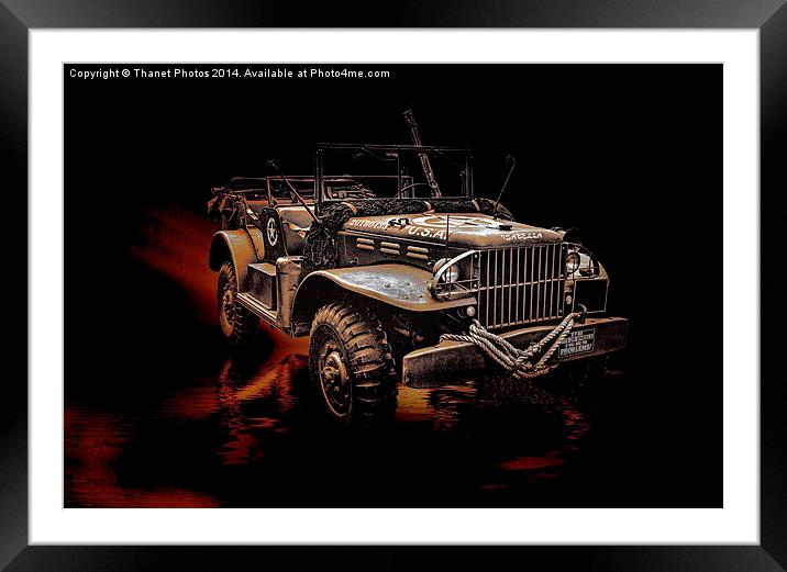  Vintage Jeep Framed Mounted Print by Thanet Photos