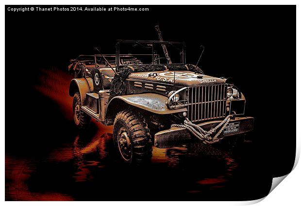  Vintage Jeep Print by Thanet Photos