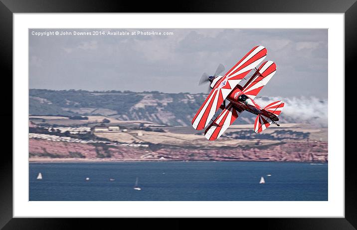  Pitts S2S Biplane Framed Mounted Print by John Downes