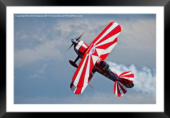  Pitts S2S Biplane Framed Mounted Print by John Downes