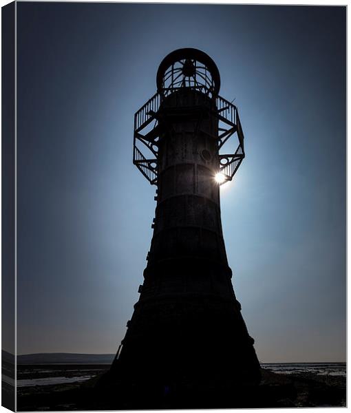  Whiteford lighthouse north Gower Canvas Print by Leighton Collins