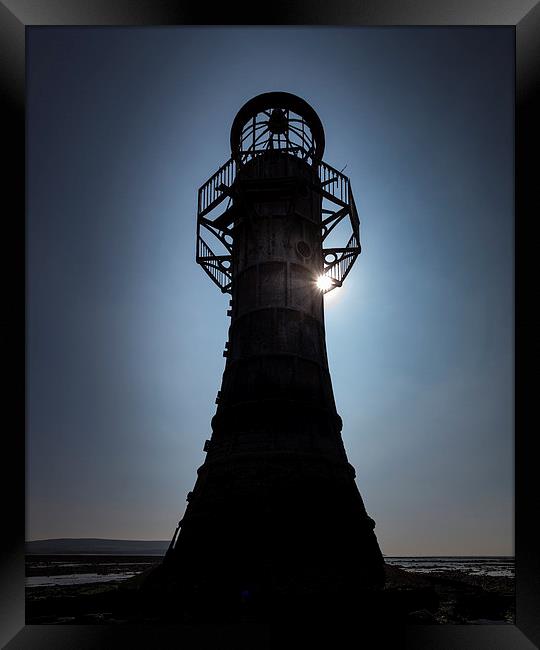  Whiteford lighthouse north Gower Framed Print by Leighton Collins