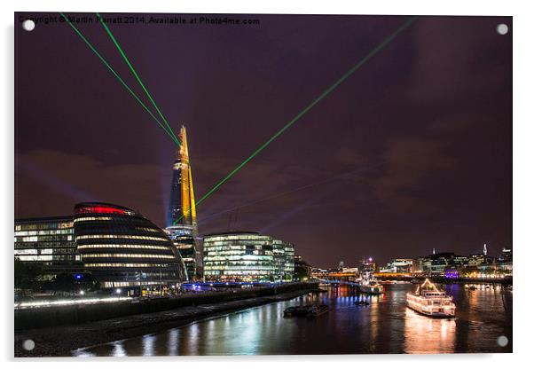  Laser Show at the Shard Acrylic by Martin Parratt