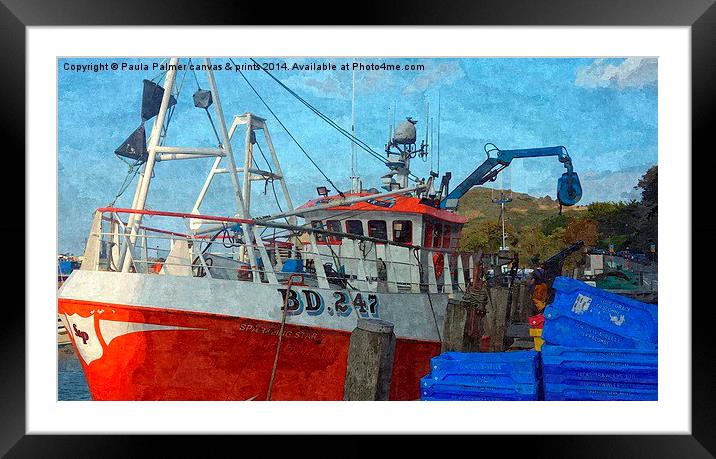 Fishing boat 2  Framed Mounted Print by Paula Palmer canvas