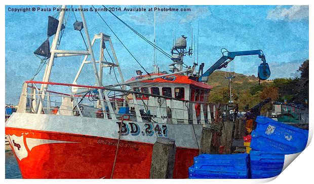 Fishing boat 2  Print by Paula Palmer canvas