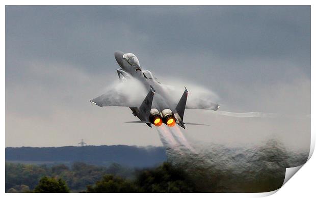  F15E Stike Eagle power climb Print by Philip Catleugh