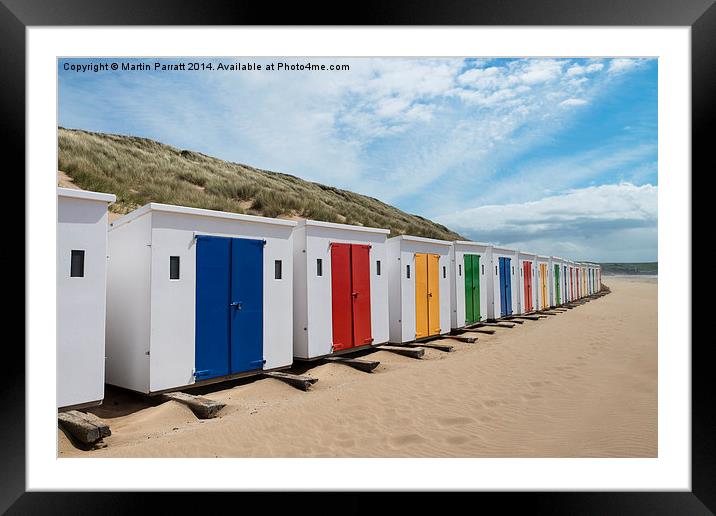  Woolacombe Beach Huts Framed Mounted Print by Martin Parratt