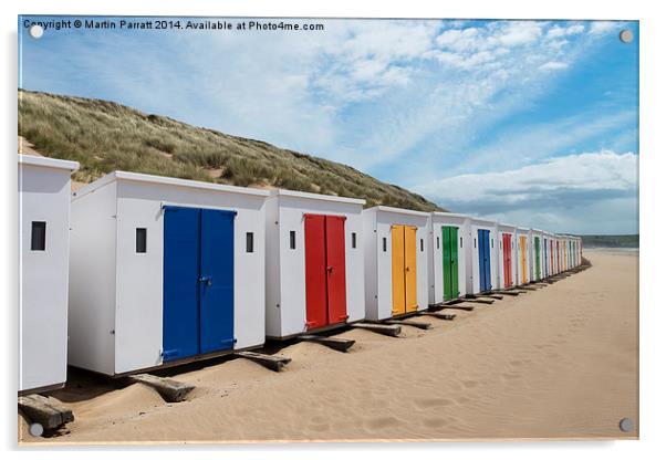  Woolacombe Beach Huts Acrylic by Martin Parratt