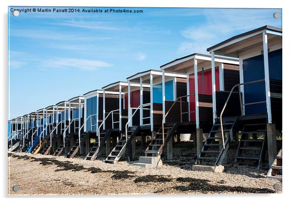  Colourful Beach Huts at Southend, Essex, UK Acrylic by Martin Parratt