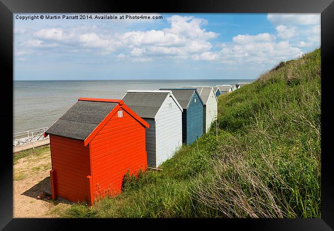 Overstrand Beach Huts Framed Print by Martin Parratt
