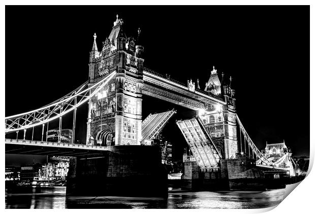 Tower Bridge Opening Print by David Pyatt