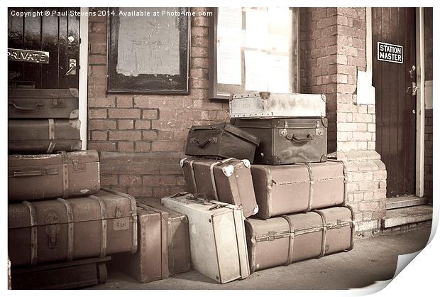 Luggage at the Station Print by Paul Stevens