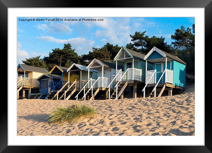 Wells-next-the-Sea Beach Huts Framed Mounted Print by Martin Parratt