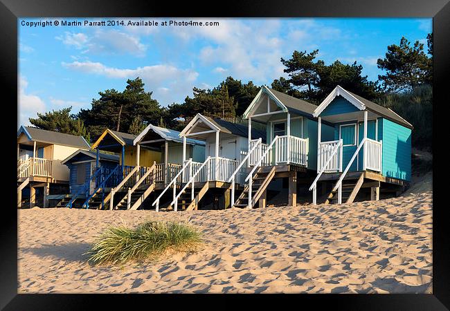 Wells-next-the-Sea Beach Huts Framed Print by Martin Parratt