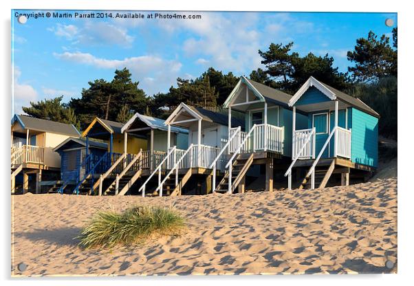Wells-next-the-Sea Beach Huts Acrylic by Martin Parratt