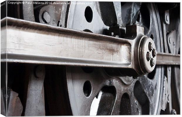 Steam train wheel Canvas Print by Paul Stevens
