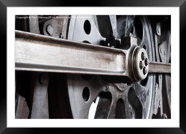 Steam train wheel Framed Mounted Print by Paul Stevens