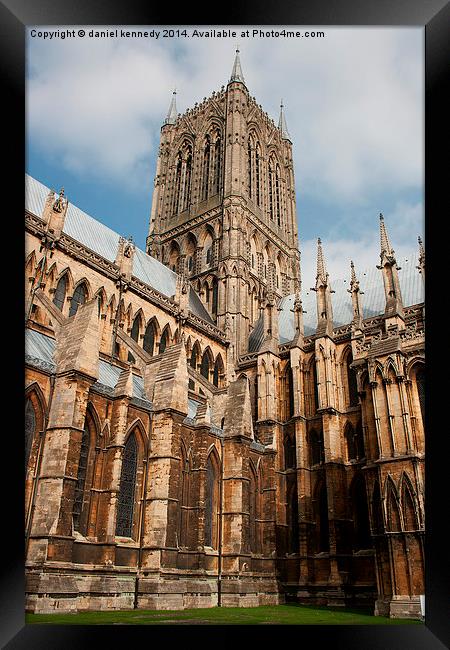  Lincoln Cathedral  Framed Print by daniel kennedy
