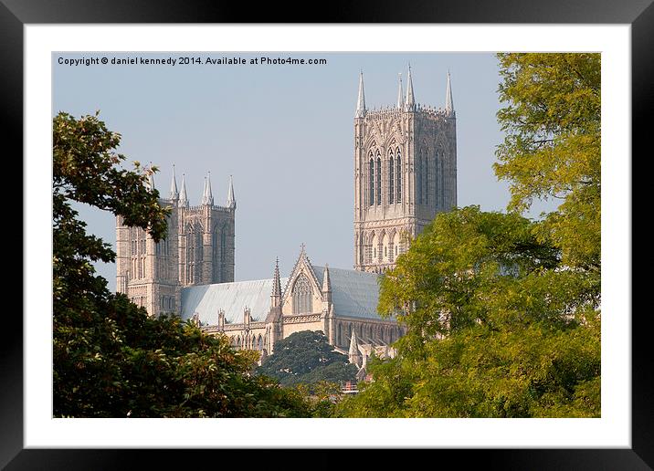 Lincoln Cathedral  Framed Mounted Print by daniel kennedy