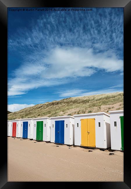  Woolacombe Beach Huts Framed Print by Martin Parratt
