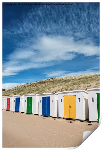  Woolacombe Beach Huts Print by Martin Parratt