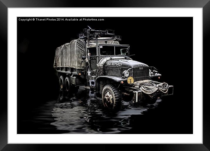  US Army Truck Framed Mounted Print by Thanet Photos
