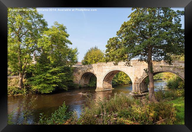 Bubnell Bridge, Baslow Framed Print by Martyn Williams