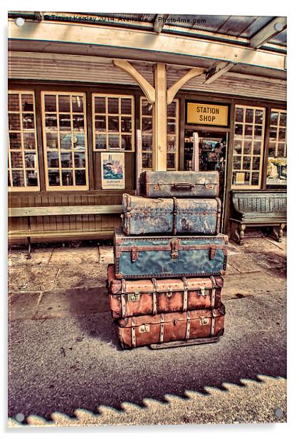 Left Lugage Acrylic by Trevor Kersley RIP
