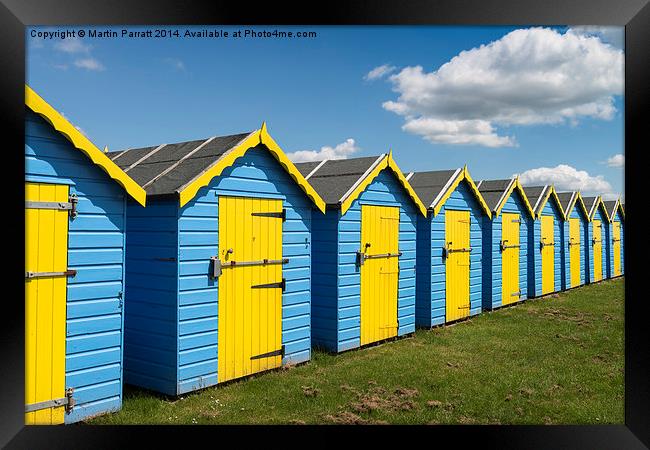 Bognor Regis Beach Huts Framed Print by Martin Parratt