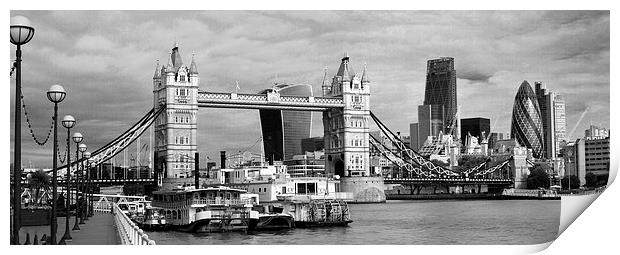 Tower Bridge City of London bw  Print by David French
