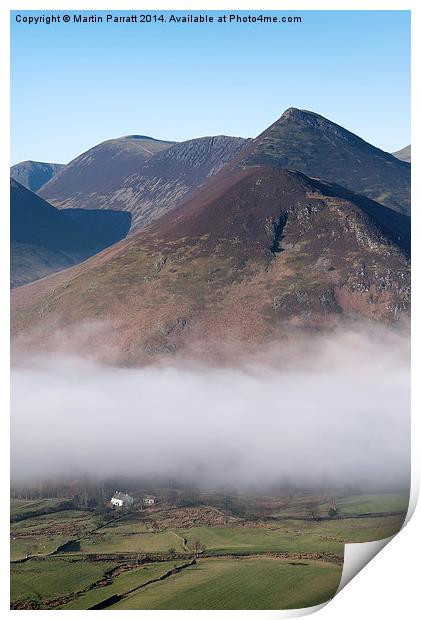  Fog Clearing Over Newlands Valley, Lake District, Print by Martin Parratt