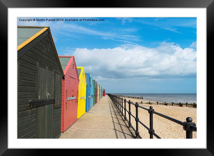 Mundesley Beach Huts Framed Mounted Print by Martin Parratt