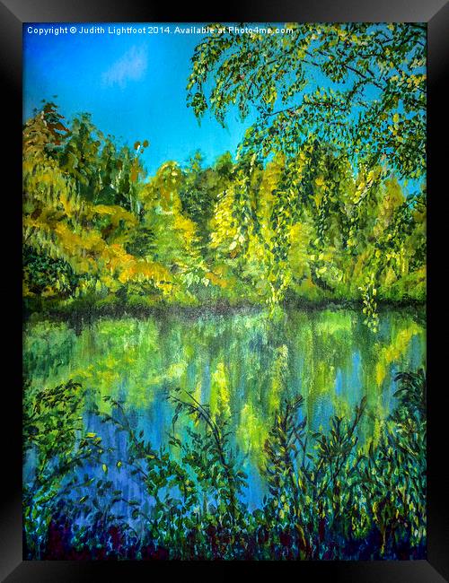  Reflections on Canvas Framed Print by Judith Lightfoot