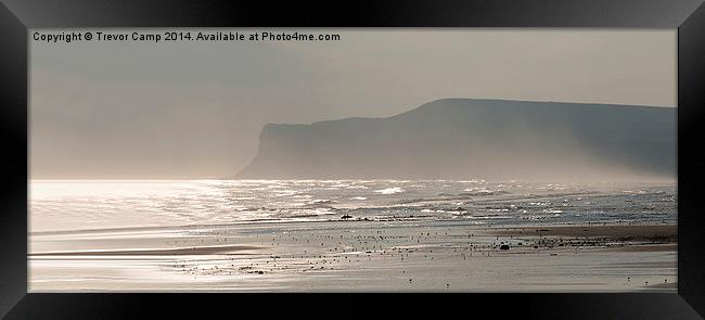 Silver Surf  Framed Print by Trevor Camp