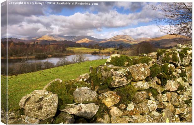View Over The Stone Wall Latterbarrow Canvas Print by Gary Kenyon